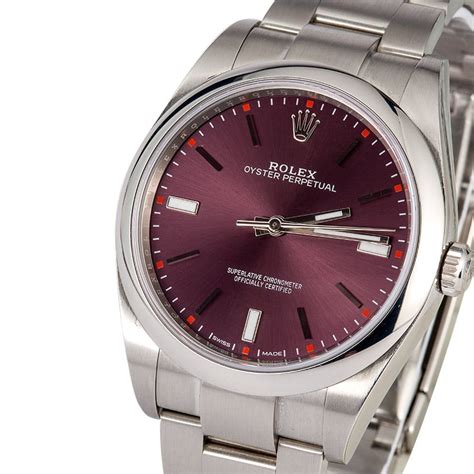 rolex red grape 34mm|39mm rolex oyster perpetual.